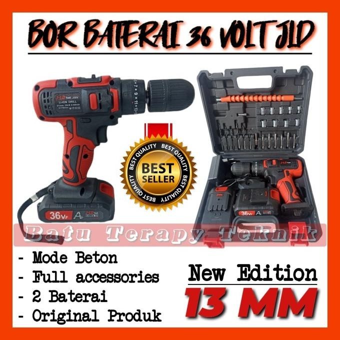 Bor Baterai bor cas bor Cordless JLD 13 MM 36 VOLT  impact drill