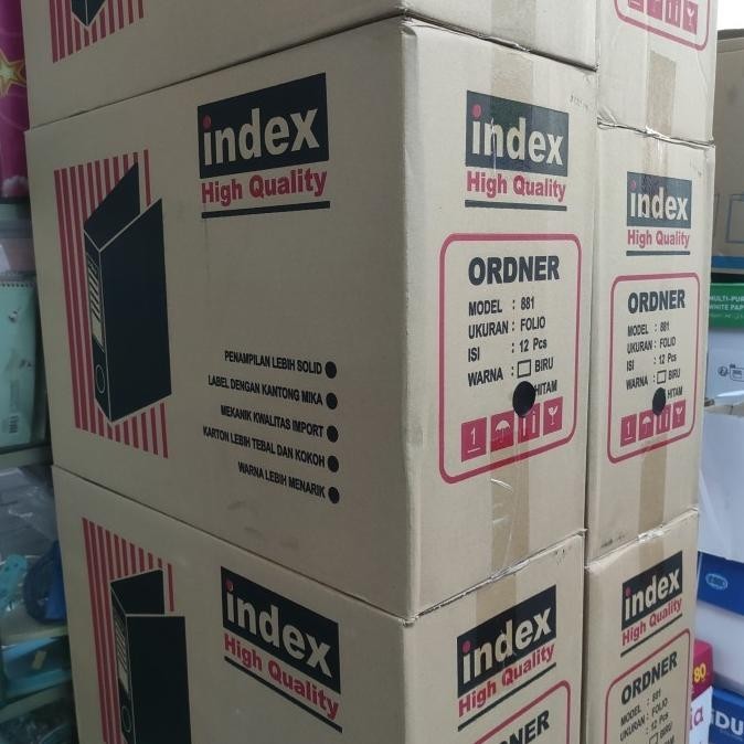 

Index Ordner Folio 881 Hitam 1 Dus (12 Pcs) Kualitas Premium