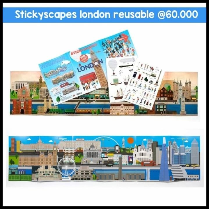 

TERMURAH STICKYSCAPES LONDON REUSABLE STICKER ANAK ACTIVITY BOOK !!!!