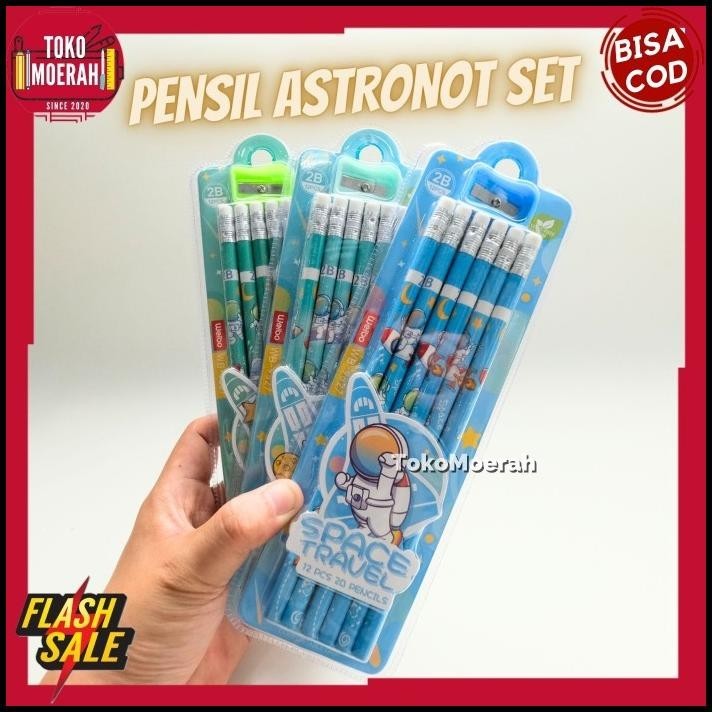 

TERMURAH PAKET PENSIL ASTRONOT 1 SET ISI 12 PCS FREE SERUTAN PENSIL PENGHAPUS !!