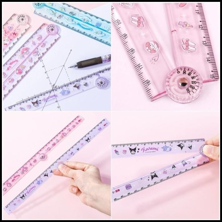 

TERMURAH KAWAII SANRIO RULER 30CM PENGGARIS 15CM LIPAT IMUT IIGEN KUROMI !!!!