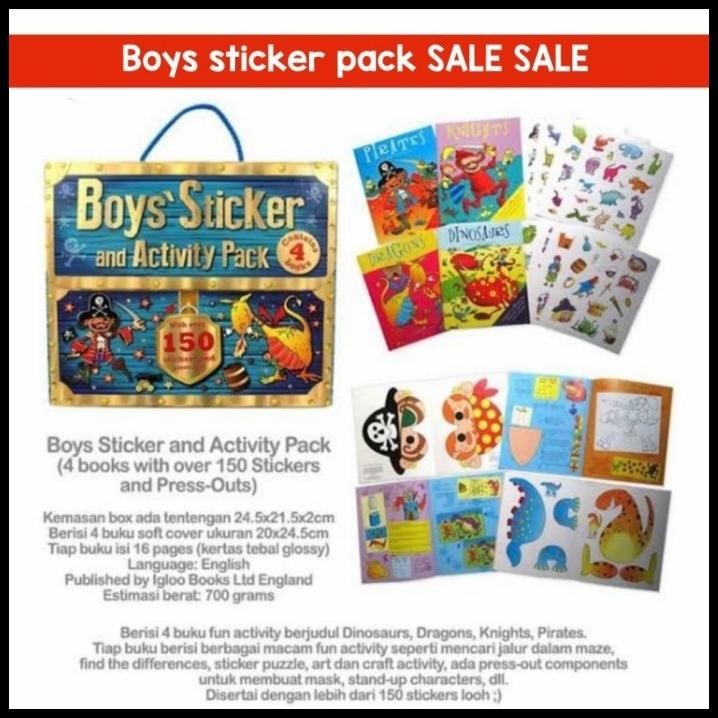 

TERMURAH BOYS STICKER AND ACTIVITY PACK !!!!!