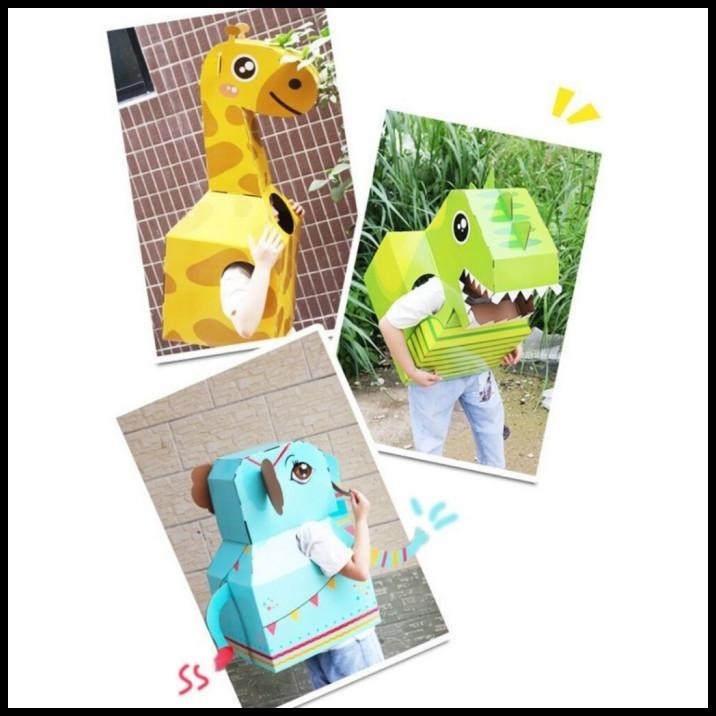 

HOT DEAL DIY CARDBOARD COSTUME KOSTUM KARTON ANIMAL PAPER COSTUMES MAINAN DIY !!!!!!