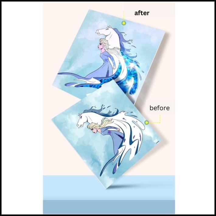 

BEST DEAL FOIL ART FROZEN & PRINCESS CRAFT PAPER DIY MAGIC STICKER ART AKTIVITAS !!!!!!!