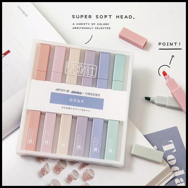 

BEST DEAL HIGHLIGHTER LUCU HIGHLIGHTER PASTEL COLOR ISI 6 PCS !!!!