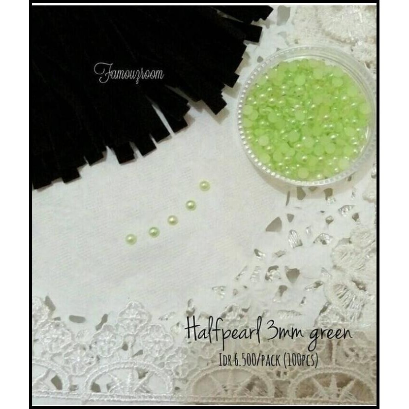 

HOT DEAL HALFPEARL GREEN 3MM (BAHAN DECO) FOR DECO CASE !!!!