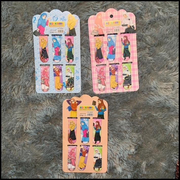 

HOT DEAL PEMBATAS BUKU MAGNET HIJAB GIRL 1 SET 6 PCS MURAH LUCU !!!!
