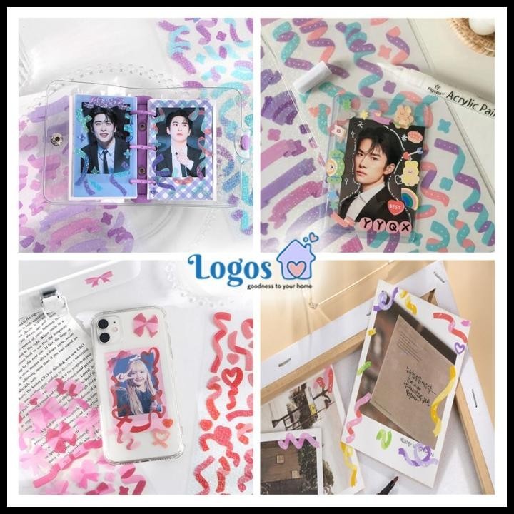 

BEST DEAL STICKER DECO KOREA HOLOGRAM STIKER DEKORASI SCRAPBOOK COLOURFUL RIBBON !!!!!!!