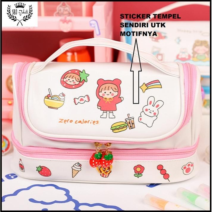 

GRATIS ONGKIR TEMPAT PENSIL KOTAK PENSIL STICKER DIY KOREA DESIGN PENCIL CASE