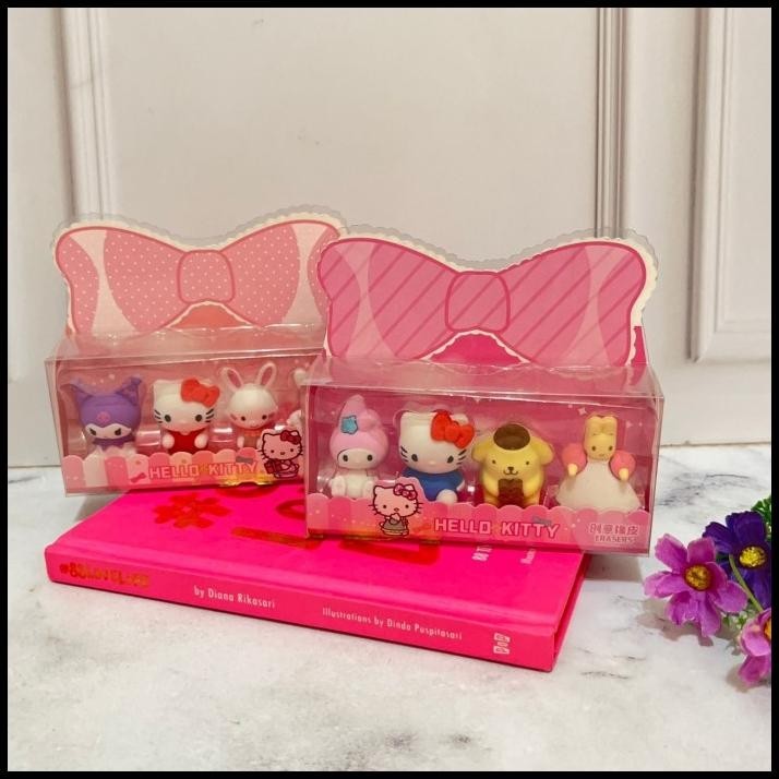 

HOT DEAL PENGHAPUS SANRIO BOX MEWAH SPECIAL EDITION MURAH 1 SET ISI 4 KARAKTER