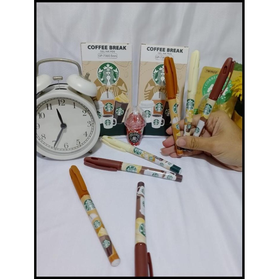 

DISKON PULPEN GEL STARBUCK LUCU TINTA HITAM READY 2/4/6/12 PCS HARGA TERMURAH !!