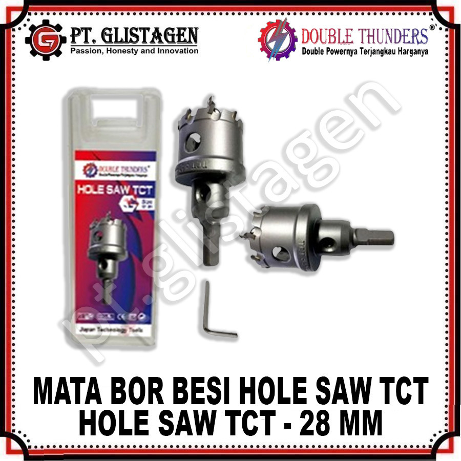 Mata Bor Besi HoleSaw TCT 28 MM Mata Bor Pelubang Hole Saw HoleSaw Besi TCT