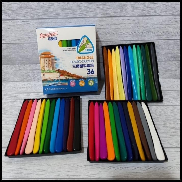 

HOT DEAL KRAYON SEGITIGA TRIANGLE - TRIANGULAR CRAYON LABS NON TOXIC WATERPROOF