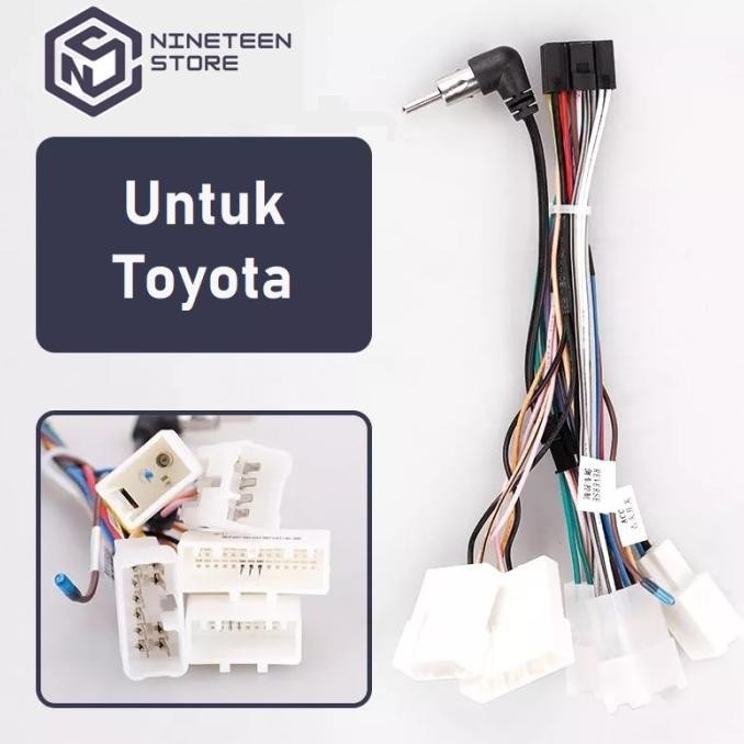 Kabel Soket Toyota Calya Innova Sienta Velos Vios PNP Headunit Android