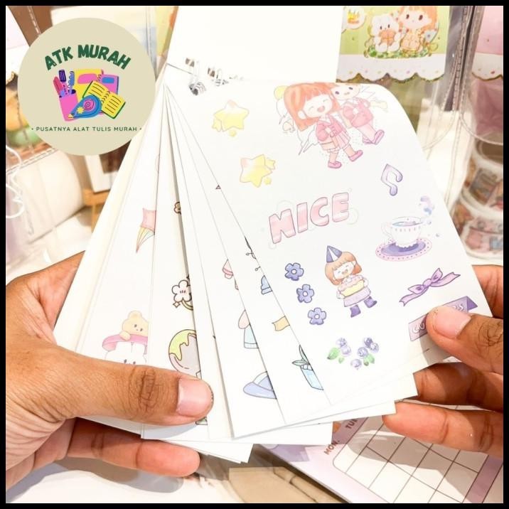 

DISKON PAKET STIKER JBE-SCD POUCH BENING LUCU IMUT (WASHI TAPE 2 ROLL|BUKU ST !!!