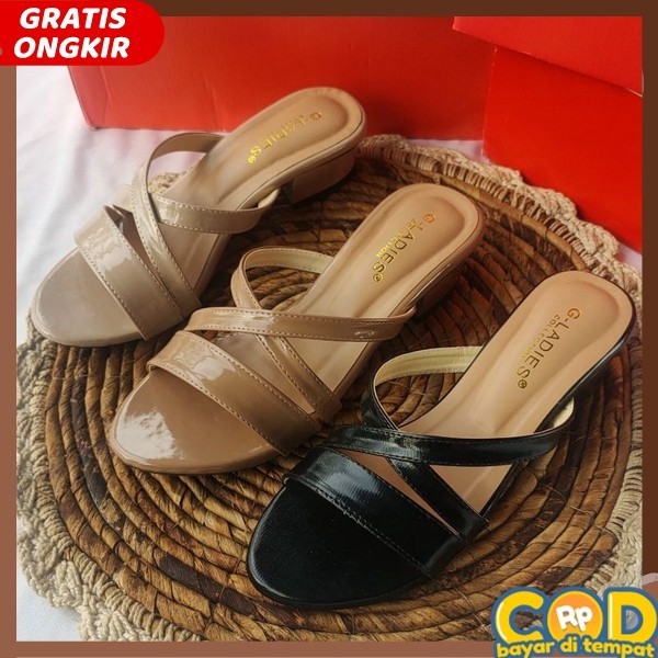 Sepatu Heel Sendal Heels Wanita Heals Shandal Hak Jinjit Ibu2 Kondangan Kerja Hell Hill Hai Hil Mode