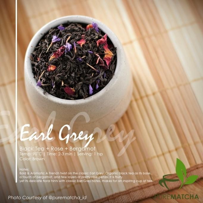 

Artisan Cafe Tea Earl Grey Indonesian Black Teh Rose Bergamot 100Gr