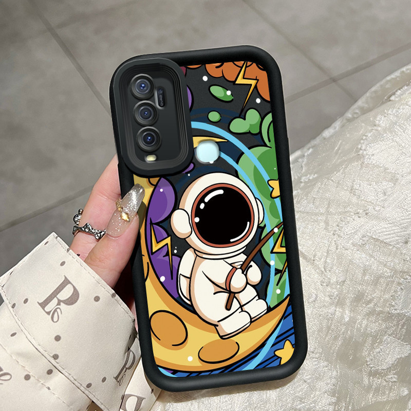 Casing Hp VIVO Y50 VIVO Y30 VIVO Y30i Case Kartun Casing HP Pola terbaru aesthetic astronot Cesing S