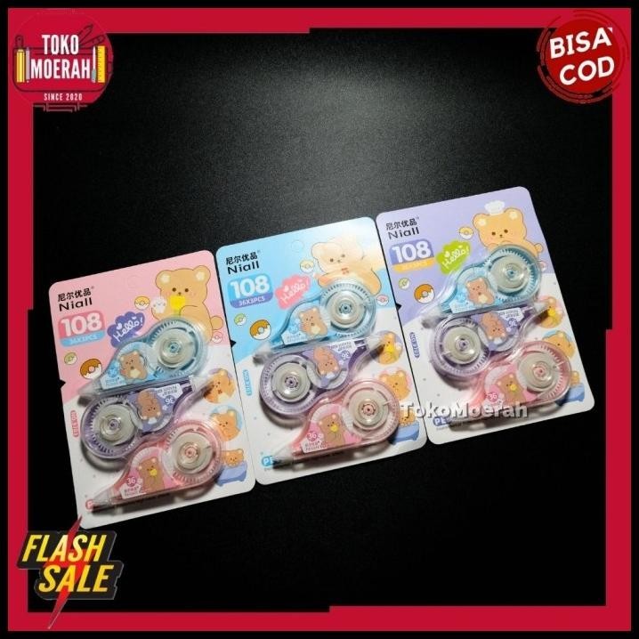 

BEST DEAL CORRECTION TAPE SET 3 IN 1 NIALL BERUANG TIP EX KERING BERUANG CT-1048 !!!!!!