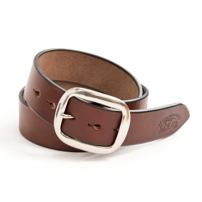 Studio D'Artisan Cowhide Leather Belt - Brown