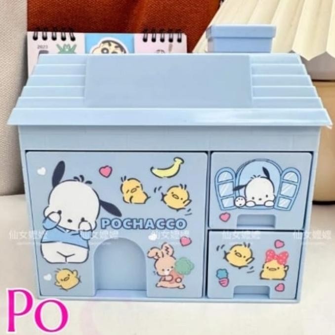 

Dc Box Laci Pen Holder Kitty Melody Kuromi Po Cinamoroll House Kualitas Premium