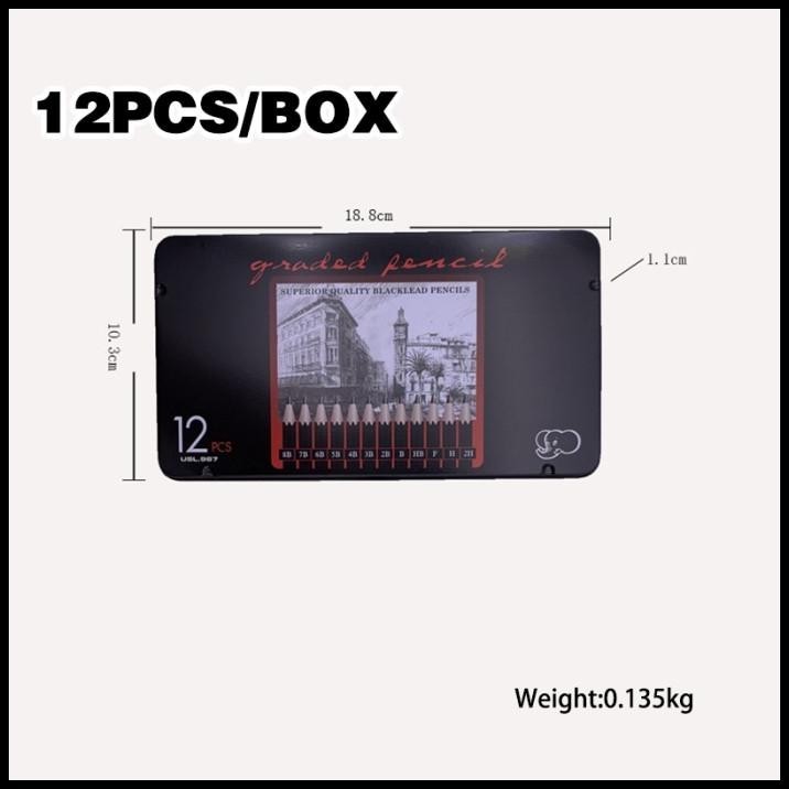 

TERBARU 12 PCS PENSIL SKETSA 1 SET BAHAN CHARCOAL SKETCH PENCIL SET 2H- 8B - 12 PCS / SET !!!!!!!