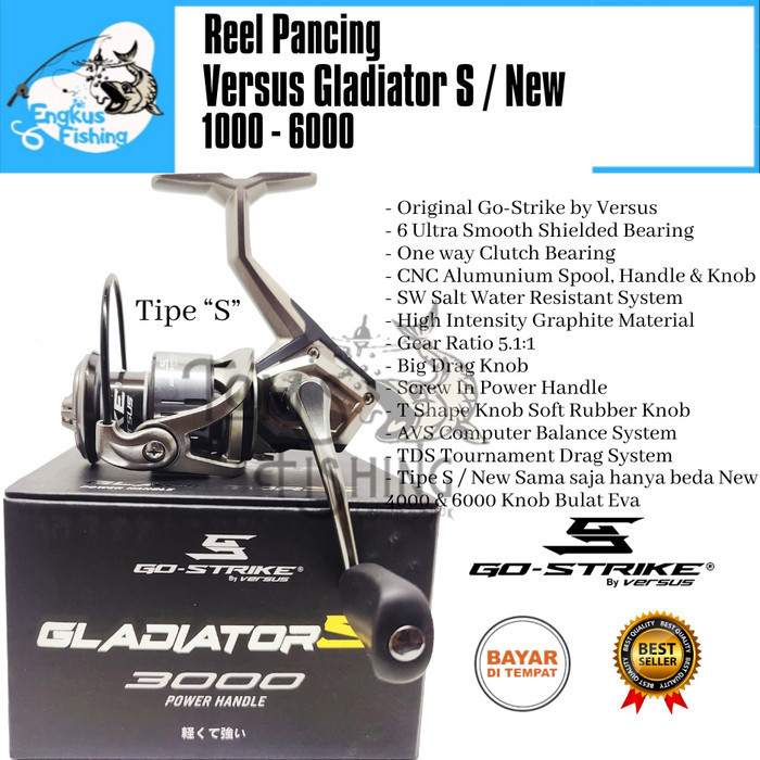 Reel Pancing Go-Strike Versus Gladiator S 1000 - 6000 (6 Seal Bearing)