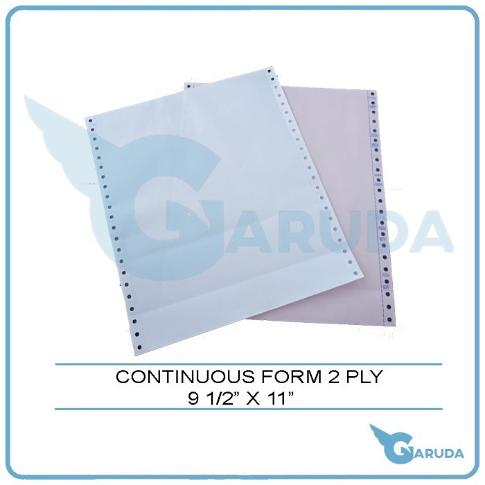 

Continuous Form / Kertas Komputer Paper Print 9 1/2" X 11" 2 Ply (K2)