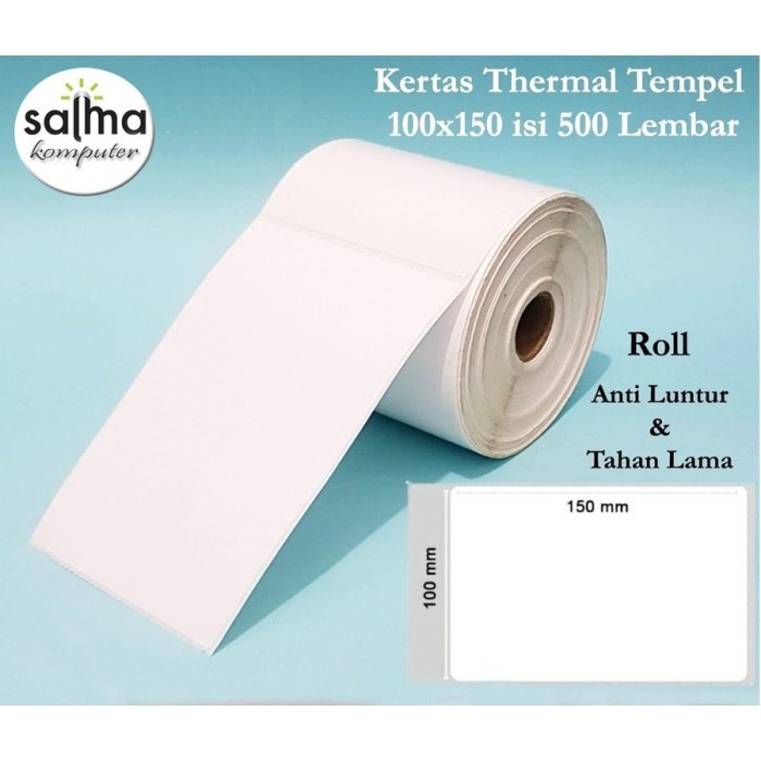

Label Barcode 100 X 150 Mm Kertas Sticker Direct Thermal 100 X150 Mm