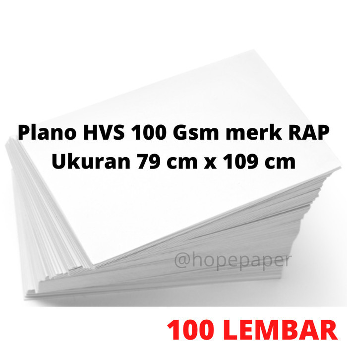 

Kertas Hvs Plano 100 Gsm Ukuran 79 Cm X 109 Cm Merk Rap (Isi 100 Lbr)
