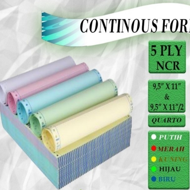 

Continous Form 9.5 X 11 5 Ply Full/ Bagi 2