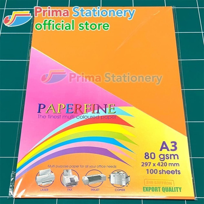 

Kertas Hvs A3 Paperfine Isi 100 Lbr Warna Tua