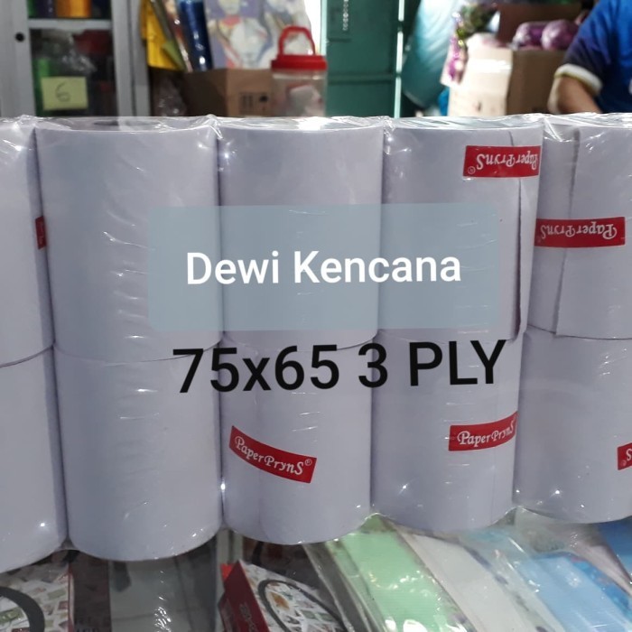 

Kertas Kasir / Struk / Paper Roll Uk. 75X65 3 Ply Merk Paperpryns