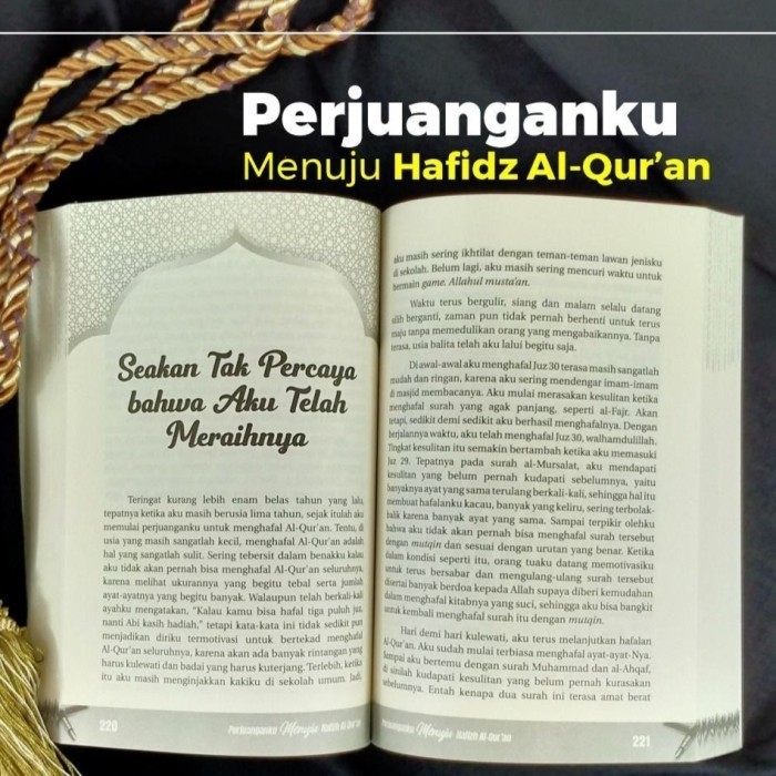

Buku Perjuanganku Menuju Hafizh Al-Quran - Kisah Nyata Inspiratif