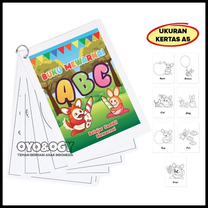 

TERMURAH MAINAN ANAK EDUKASI BUKU MEWARNAI GAMBAR ABC OYO OGY COLORING PAPER A5 !!!!!!