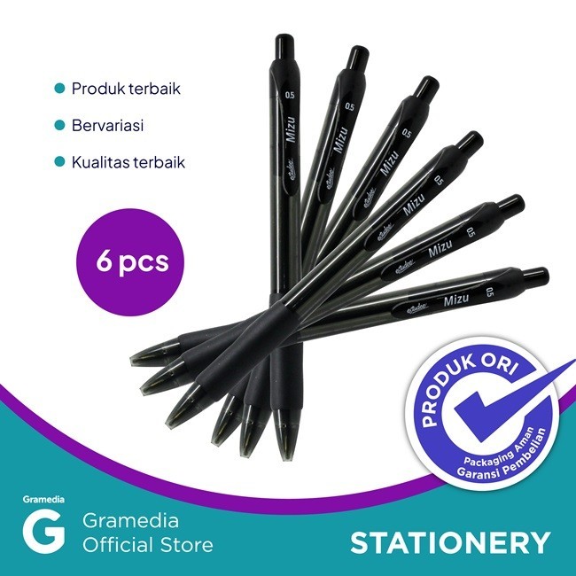 

Estudee Mizu Retractable Penlv 0.5 Black/6 Ebp-190