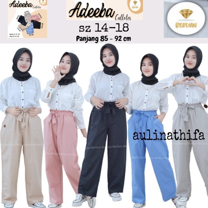 Celana Kulot Anak Perempuan Remaja/Tanggung sz 14-18 th Fayolla Kulot