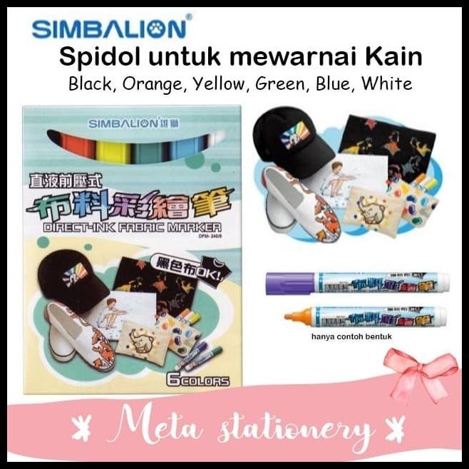 

GRATIS ONGKIR SPIDOL KAIN / DIRECT INK FABRIC MARKER SIMBALION DFM-240/6 !!!