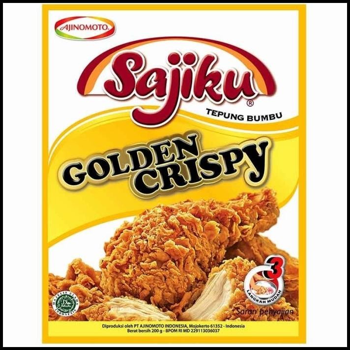 

TERBARU AJINOMOTO TEPUNG BUMBU SAJIKU GOLDEN CRISPY 200G