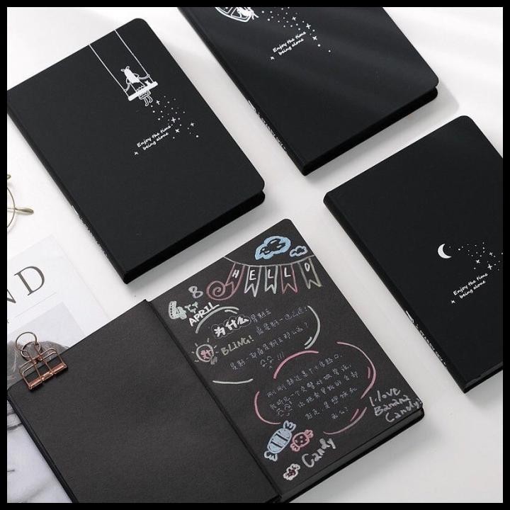 

TERMURAH BUKU HITAM KERTAS BLACK BOOK BUKU TULIS BLACK PAPER AESTHETIC DIARY !!