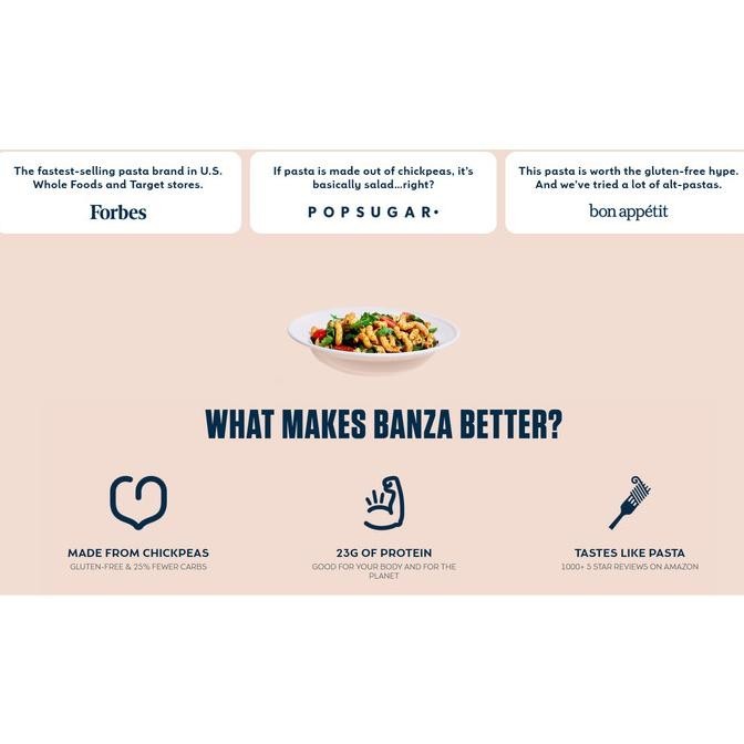

NEW PRODUK BANZA CHICKPEA PASTA ROTINI 227 GRAM HIGH PROTEIN LOW GLYCEMIC VEGAN !!!!!