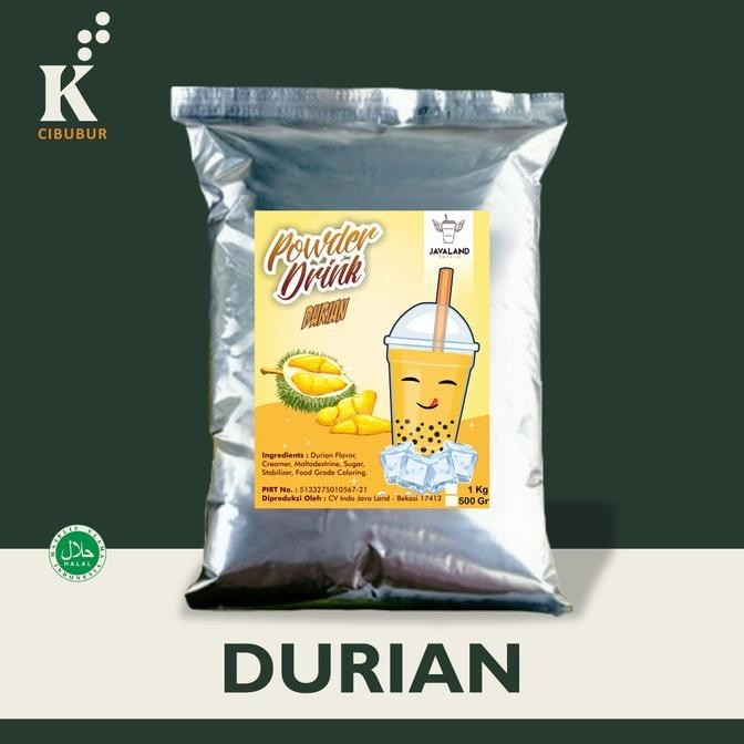 

NEW PRODUK RASA BUAH DURIAN BUBUK MINUMAN BUBBLE POWDER ORIGINAL JAVALAND 1KG !!!!!