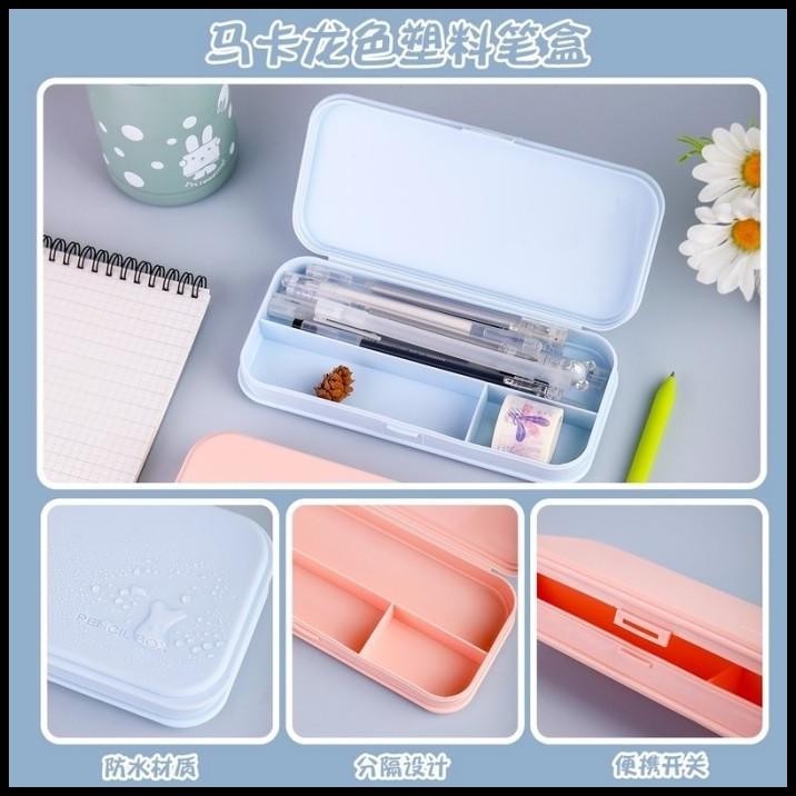 

HOT DEAL KOTAK PENSIL TEMPAT PENCIL BOX AESTHETIC KOREAN STYLE MACARON COLOR !!!!!
