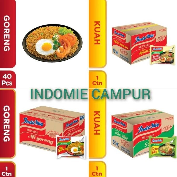 

BIG SALE INDOMIE 1 DUS ISI 40 PCS - INDOMIE SOTO - BAWANG - GORENG - CAMPUR !!!!!