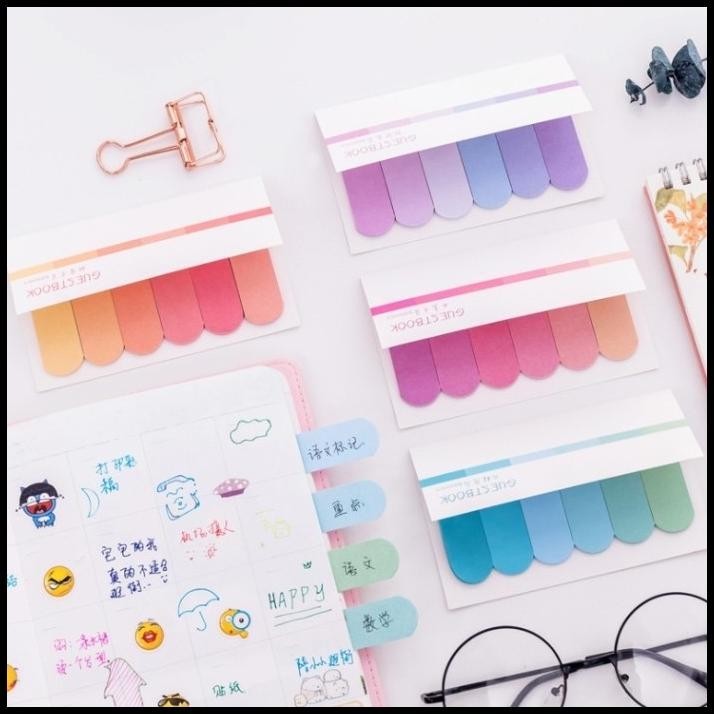 

TERBARU 120 LEMBAR STICKY NOTES NOTE POLOS PASTEL ANNOTATE PEMBATAS BUKU