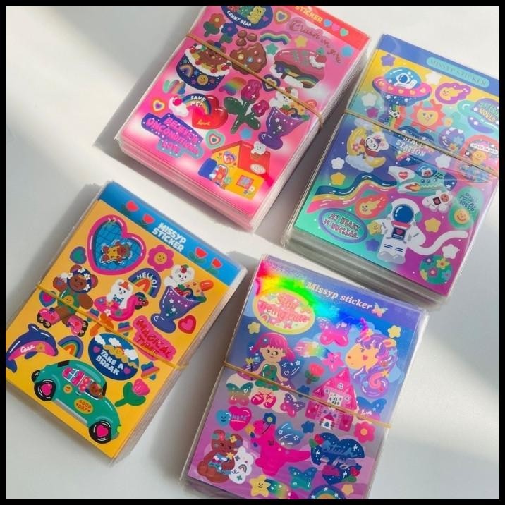 

HOT DEAL COLORFUL GOLD DUST STICKER 002 STIKER DECO CARTOON WARNA WARNI JOURNAL !!