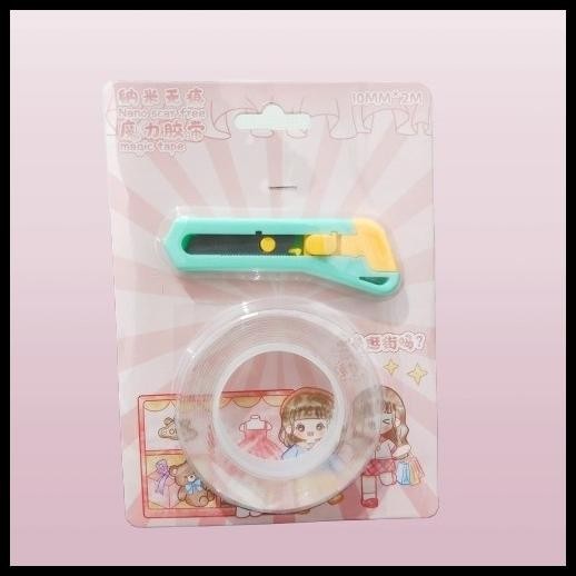 

BEST DEAL MRJ CUTTER MINI PORTABLE DAN DOUBLE TAPE GEL 2 IN 1 KATER KERTAS KECIL !!