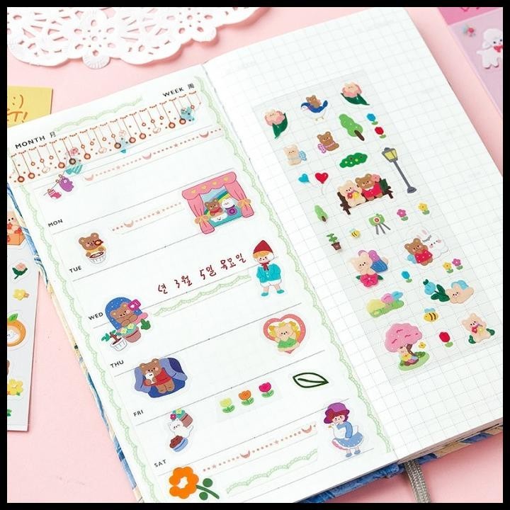

TERMURAH STICKER STIKER KOREA DEKORASI SCRAPBOOK TAHAN AIR STATIONERY BULLET !!!!!