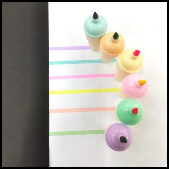 

HOT DEAL DOS HIGHLIGHTER ES KRIM CONE 1 SET 6 PCS FREE POUCH ES KRIM LUCU !!!!!