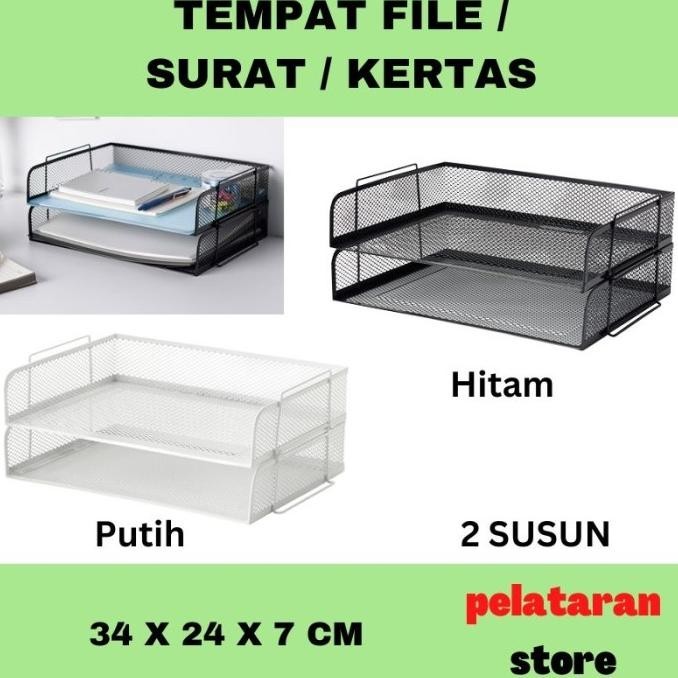 

Rak Tempat Penyimpanan Organizer Kertas File Dokumen Surat 2 Tingkat Kualitas Premium